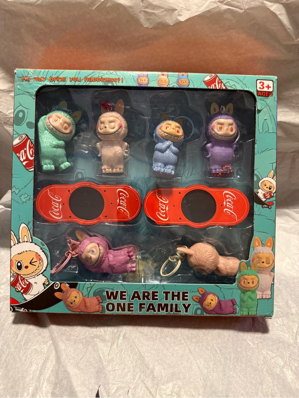Cute Monster Labubu Style Character Keychain Set
